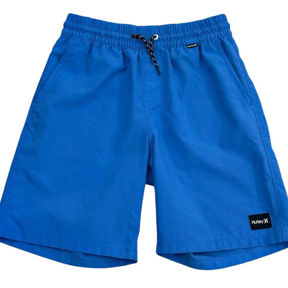 HURLEY Boys Blue Pull On Shorts Large 10/12 - Picture 1 of 5